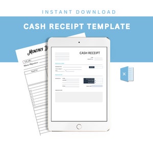 Printable Cash Receipt Template, Sales Receipt Template, Small Business Cash Receipt, Product Invoice Forms, Cash Receipt Template
