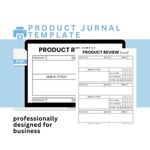 Digitale Produktbewertungsvorlage, druckbare Produktstudie, Produktbewertung PDF, Kundenempfehlungsvorlage, Produktbewertungsvorlage