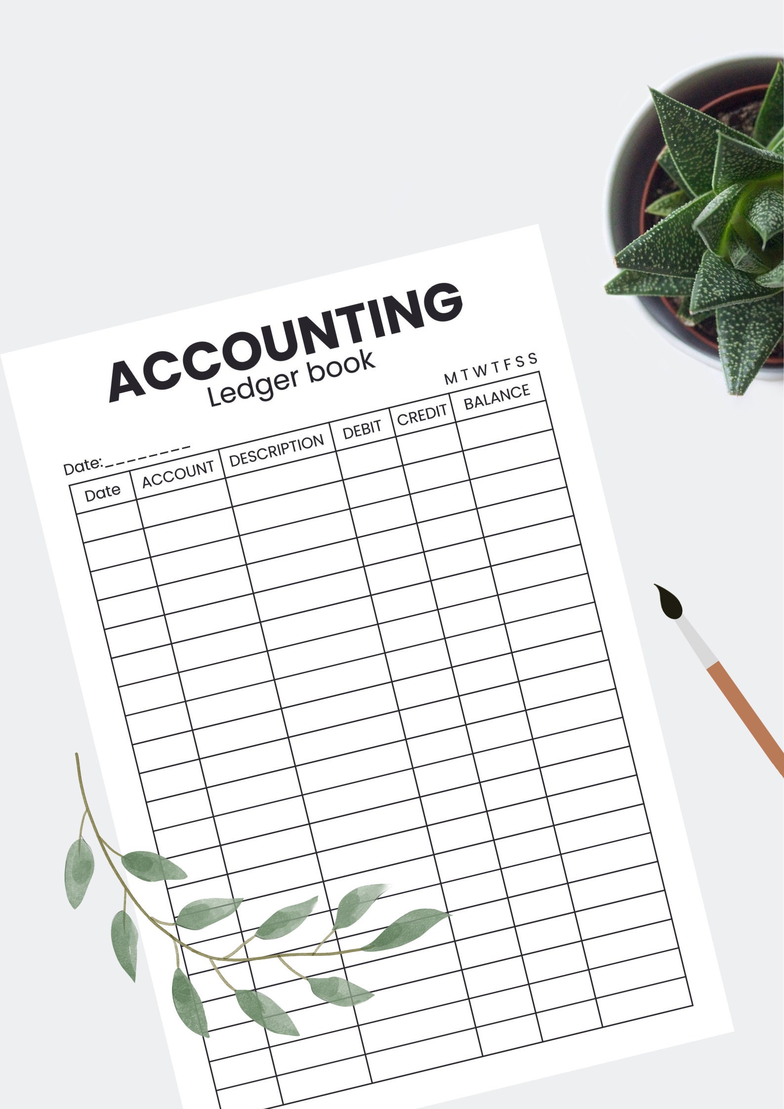Accounting Ledger Book Printable Instant Downloads - Etsy