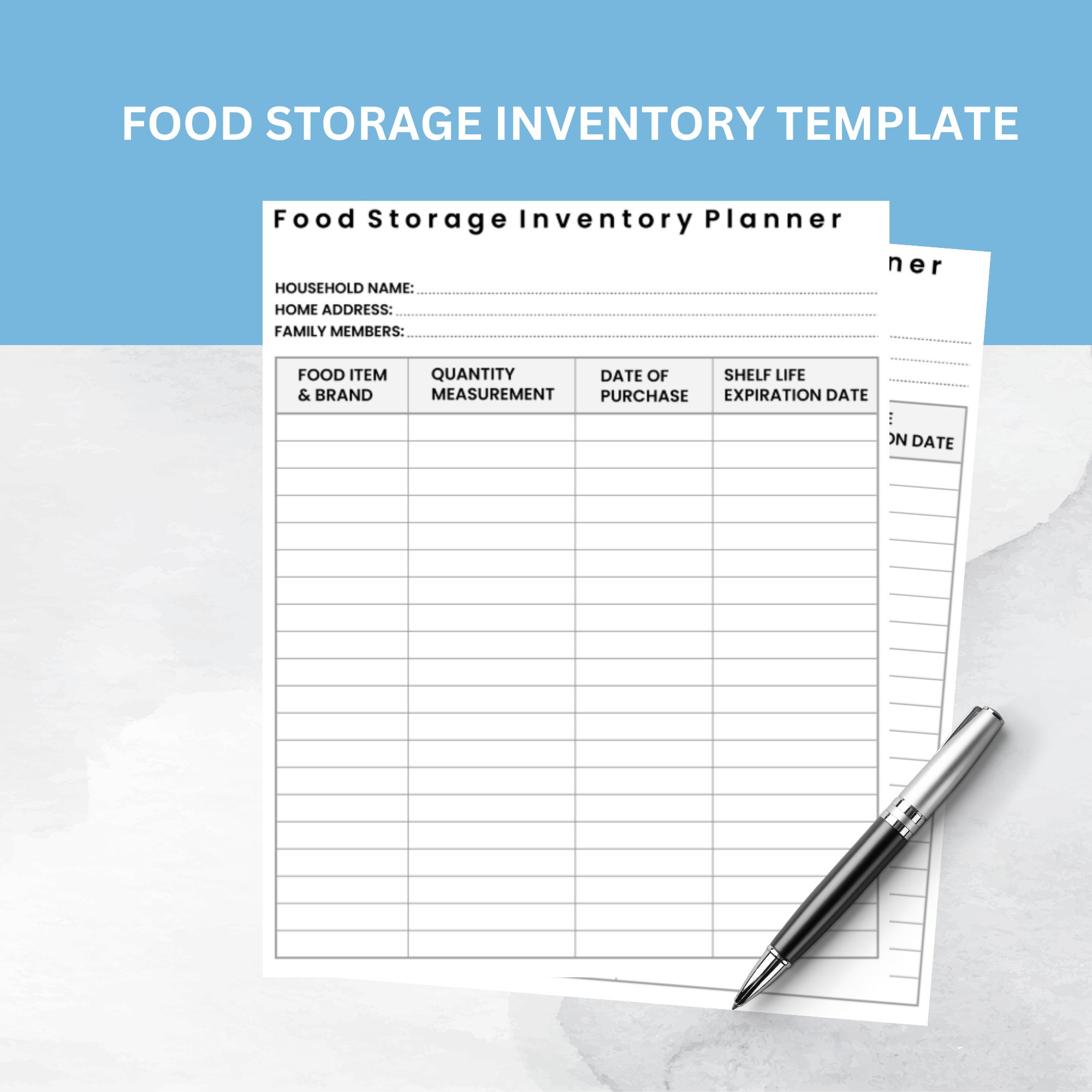 Digital Food Inventory Tracker, Kitchen Inventory Planner, Food Bank ...
