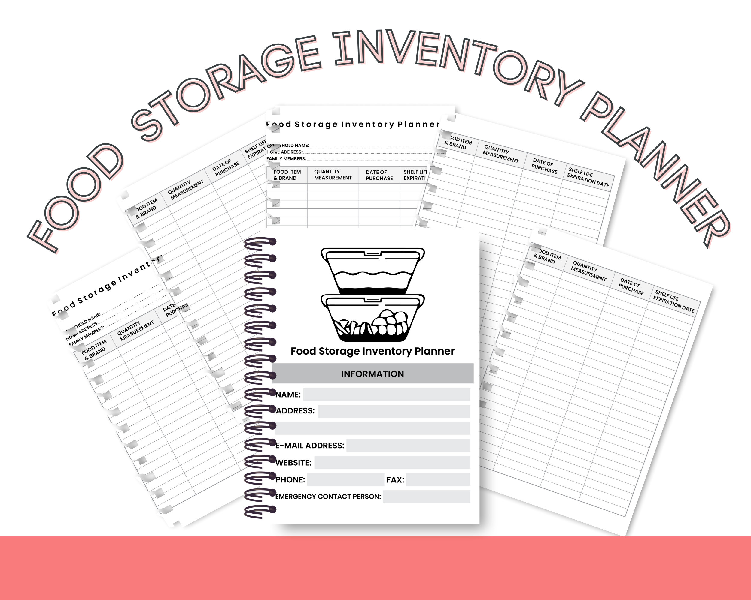 Digital Food Inventory Tracker, Kitchen Inventory Planner, Food Bank ...