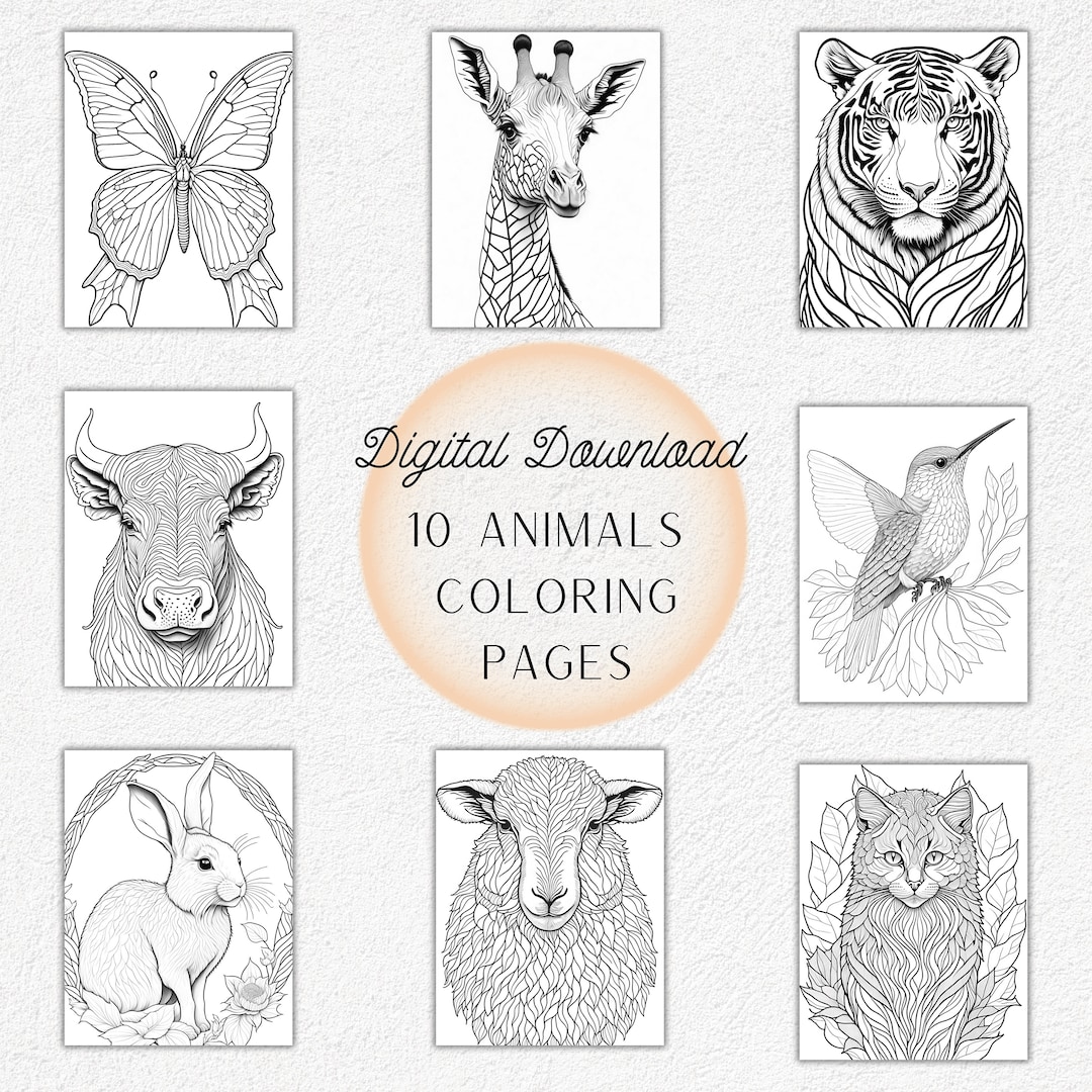 10 Realistic Animal Coloring Pages for Hours of Creative Fun