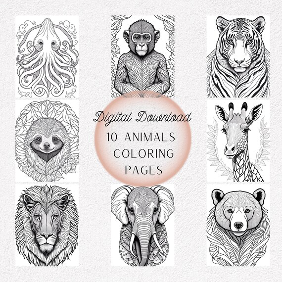 Detailed Animal Coloring Pages For Teenagers