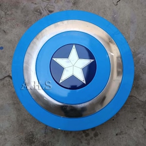 22" Kapitan Ameryka Tarcza Marvel Avengers Cosplay Metal Prop Replika Superbohaterowie Stalowa Metalowa Tarcza Na Prezent Na Święto Dziękczynienia - Prezent Na Halloween