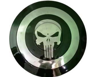 Punisher Skull Shield: 22" Steel Captain America Cosplay Prop