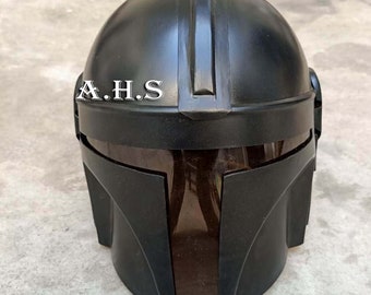 Handmade Mandalorian Steel Helmet: Star Wars Cosplay, LARP Costume