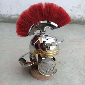 Mini Roman Centurion Helmet with Display Stand Medieval Warrior Roman Helmets gift Décor