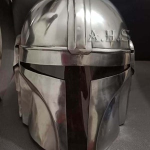 The Mandalorian Helmet Starwars Steel Cosplay Prop Movie Helmet With Liner Chin Strap For LARP/Costumes - Role Plays - Gift item