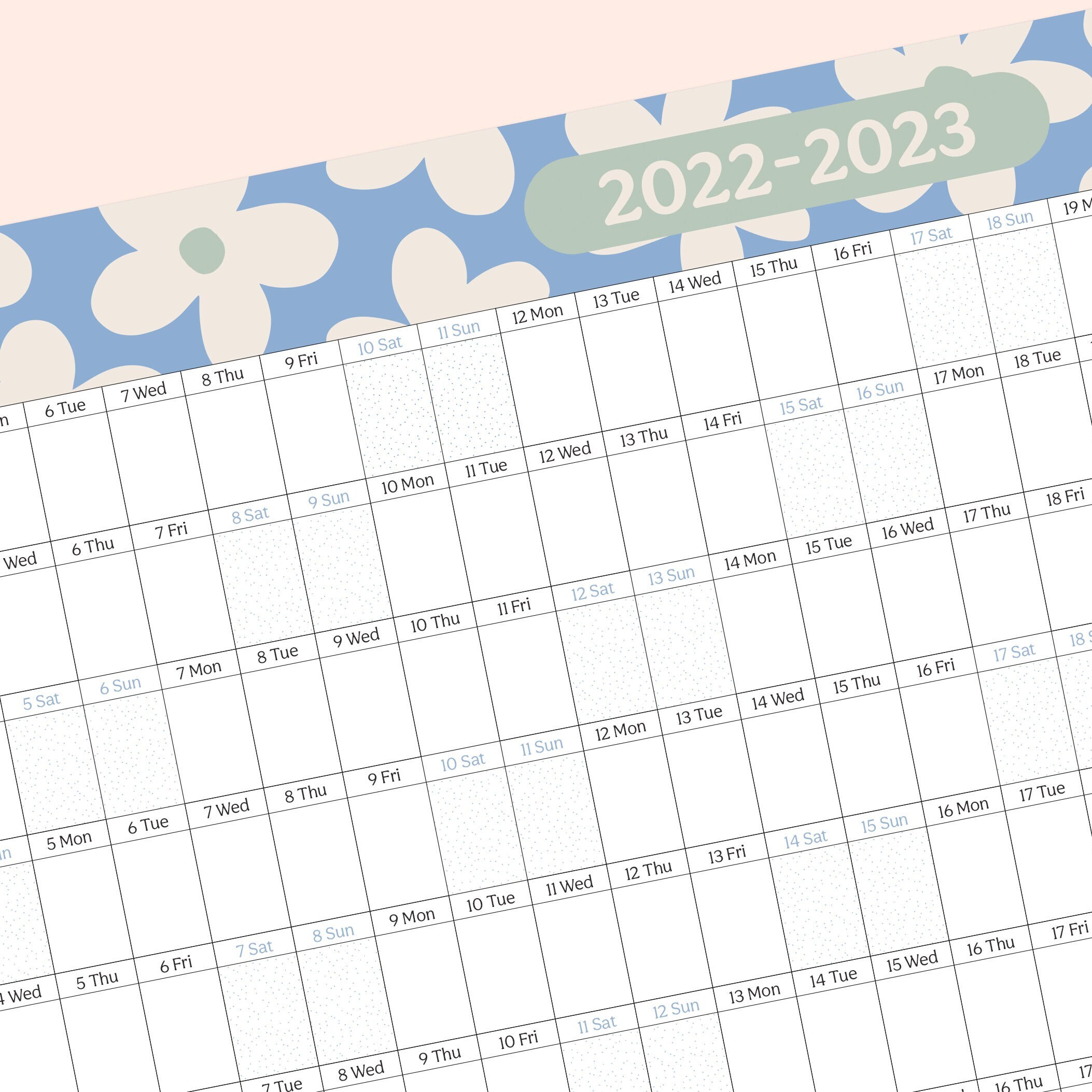 20222023 Academic Calendar Academic Planner 20222023 Wall Etsy