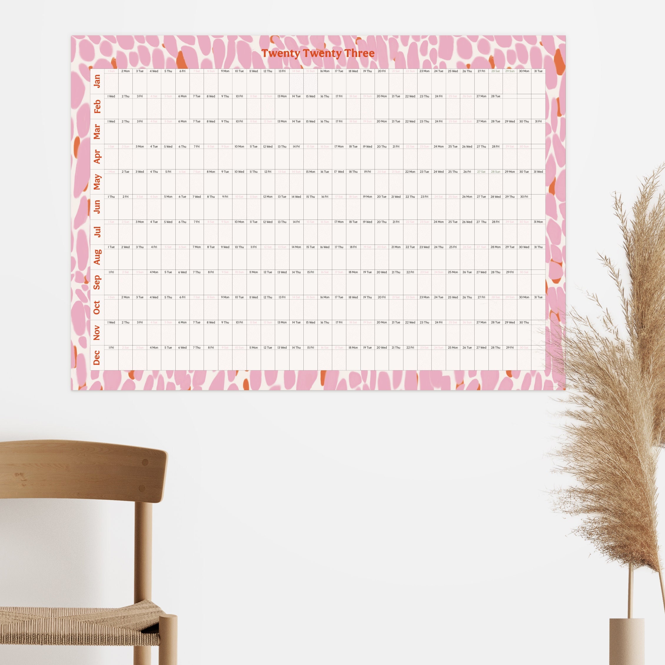 2023 Wall Planner 2023 Wall Calendar Wall Planner Wall Etsy UK