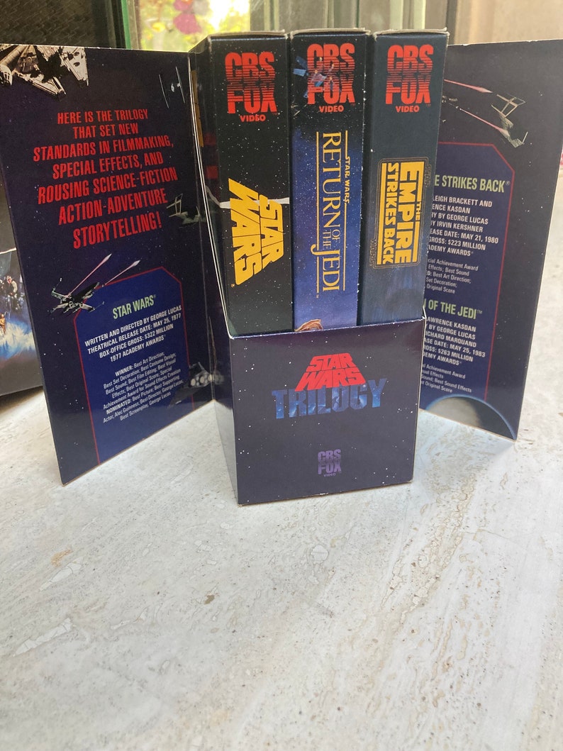 Vintage Star Wars VHS Trilogy 1990 VCR Box Set CBS Tapes Etsy
