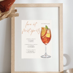 love at first spritz Menükarte [digitaler Download]