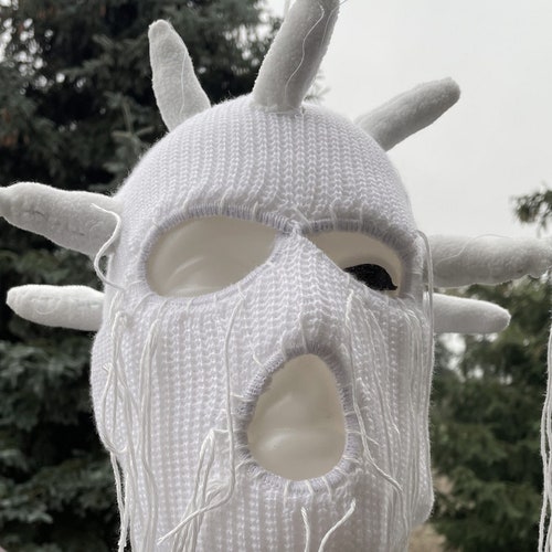 White Customed Balaclava Ski Mask Etsy