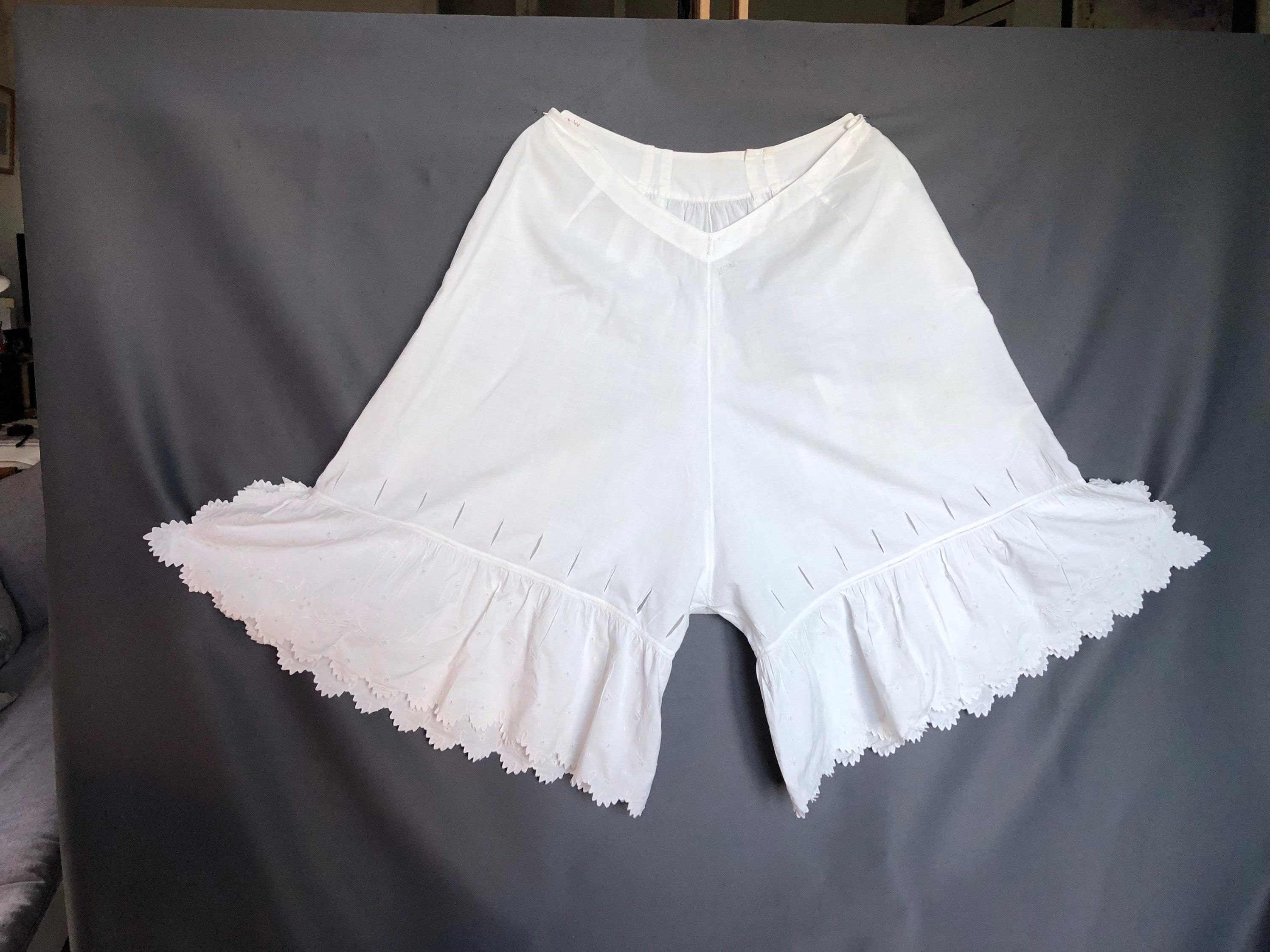 Linen Bloomers Laced for Woman/ Linen Natural Shorts Women's