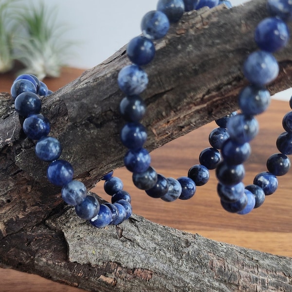 Dark Blue Sodalite Bracelets | 8MM Crystal Bracelet | Blue Crystal Jewelry | Intuitively Chosen