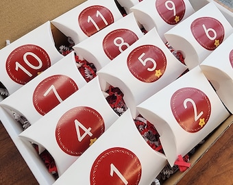 12 Day Crystal Worry Stone Advent Calendar - Mixed Natural Stones