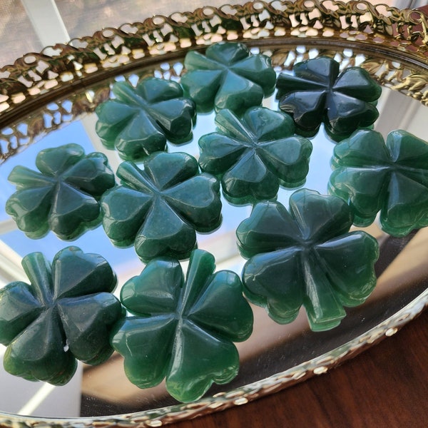 Crystal 4 Leaf Clover | Green Adventurine Shamrock | St Patrick's Day Decor | Lucky Girl Crystals | Intuitively Chosen