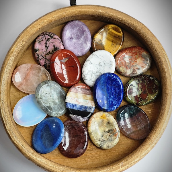 Mystery Worry Stone! Great for Fidgets and ADHD, Kids and Adults Pocket Stone, Pocket Coin, Intuitively Chosen Crystal!