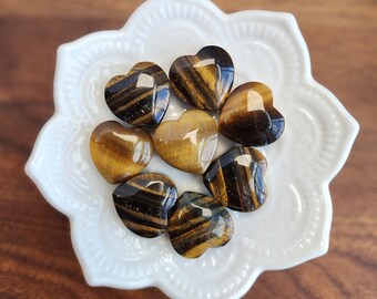 Yellow Tiger's Eye Heart Crystal - Chunky Mini Stone