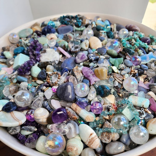 Mermaid Crystal Confetti | Ocean Crystals | Part of Your World Mix | Ariel's Vacation | Blue, Teal, Purple | Bracelets, Worry Stones, Tails