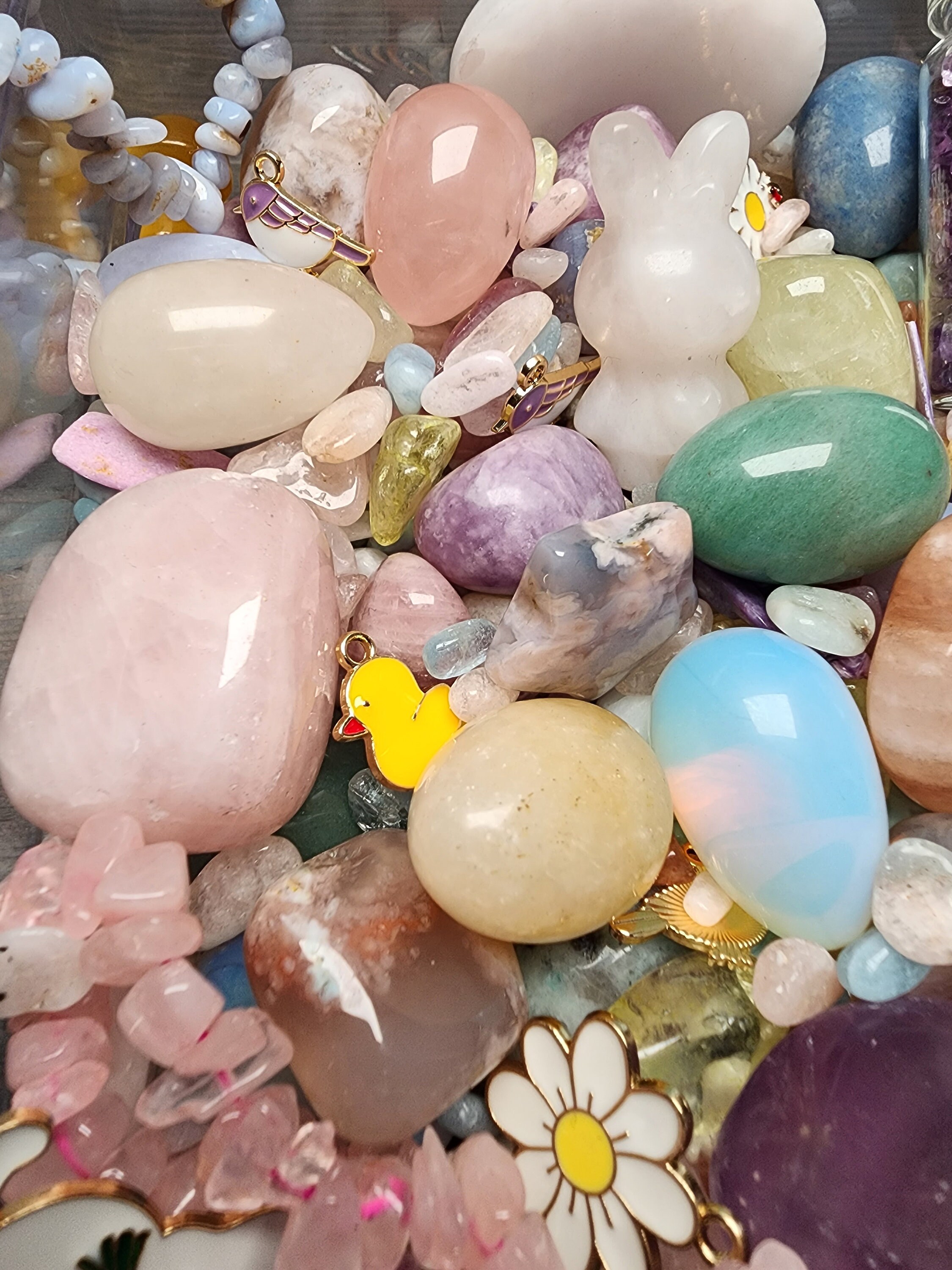 Spring Crystal Color Spring Crystal Confetti: Cottagecore Pastel Tumbles, Worry Stones ...