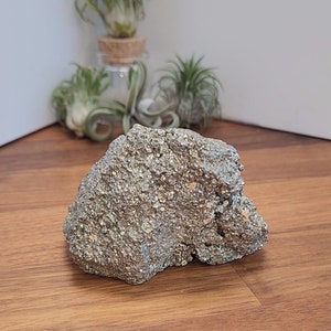 Pyrite Crystal Specimen | Medium Fools Gold Chunk | Cubic Gold Crystal Display | Only 1 Available