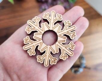 Snowflake Wood Sphere Stand - Display for Crystals and Orbs