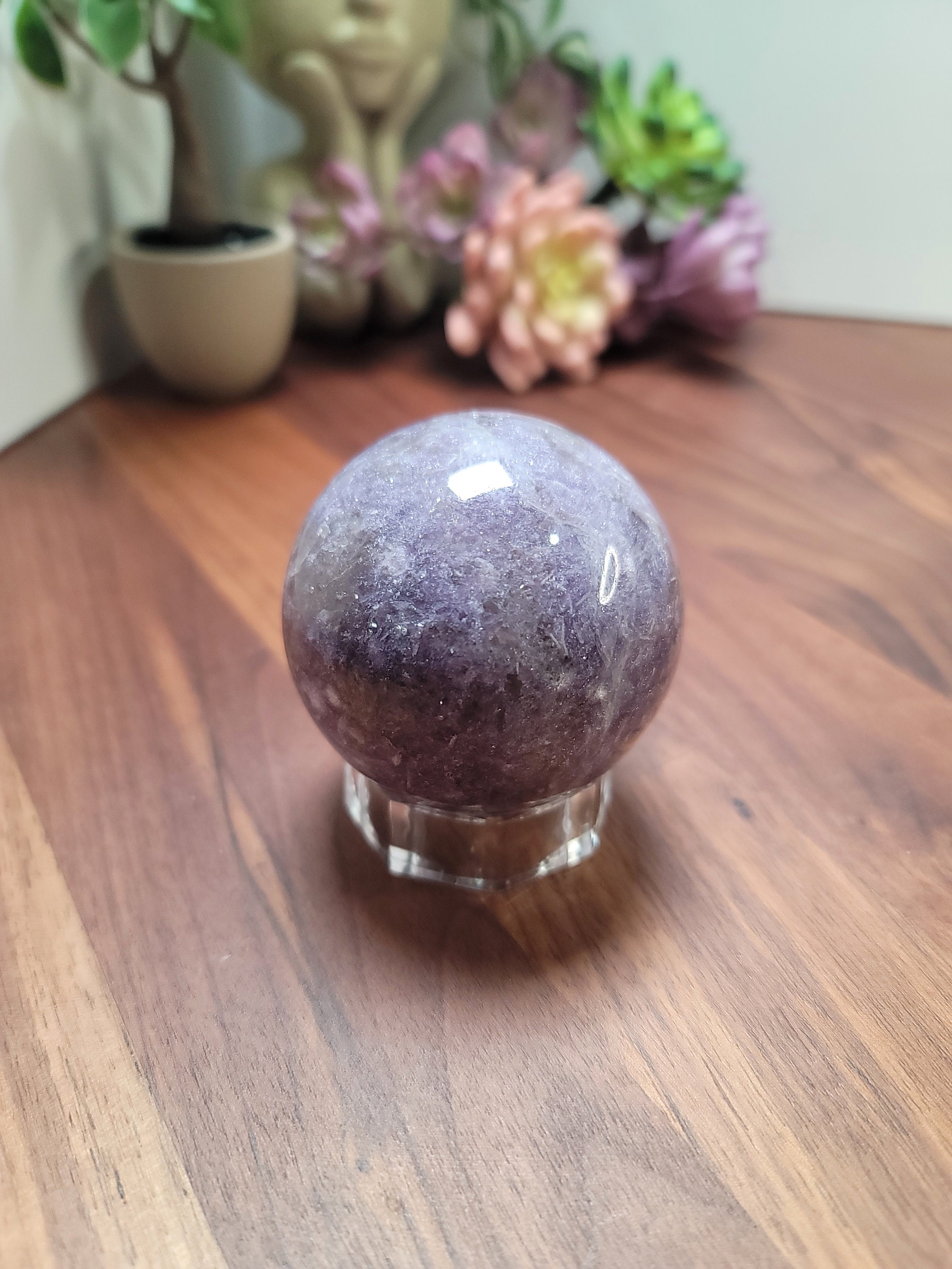 Unicorn Stone Crystal Sphere (62 MM): Purple, Pink, and White - Etsy