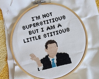 The Office Michael Scott Inspirational Round Cross Stitch - Etsy