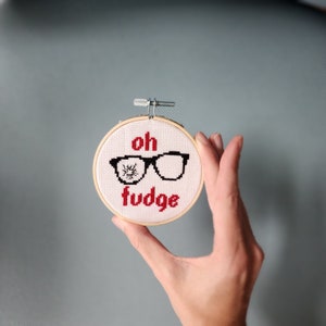 A Christmas Story Broken Glasses Christmas Ornament Cross Stitch PATTERN ONLY