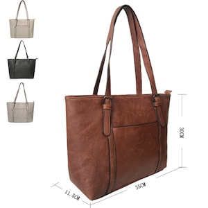 Grand sac fourre-tout en similicuir pour femme, nouveau sac à main pour fille