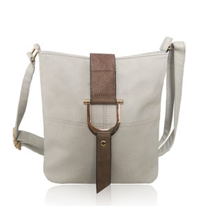 Sac à bandoulière élégant pour femme, sac à main à bandoulière de luxe pour femme, similicuir Gris