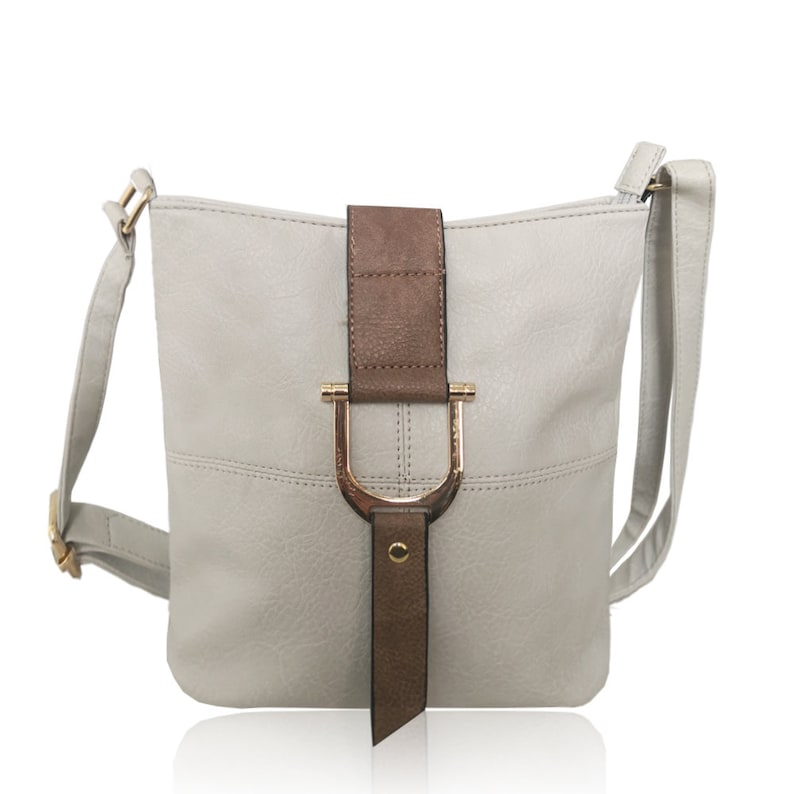 Sac à bandoulière élégant pour femme, sac à main à bandoulière de luxe pour femme, similicuir Gris