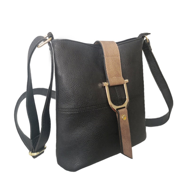 Sac à bandoulière élégant pour femme, sac à main à bandoulière de luxe pour femme, similicuir Noir