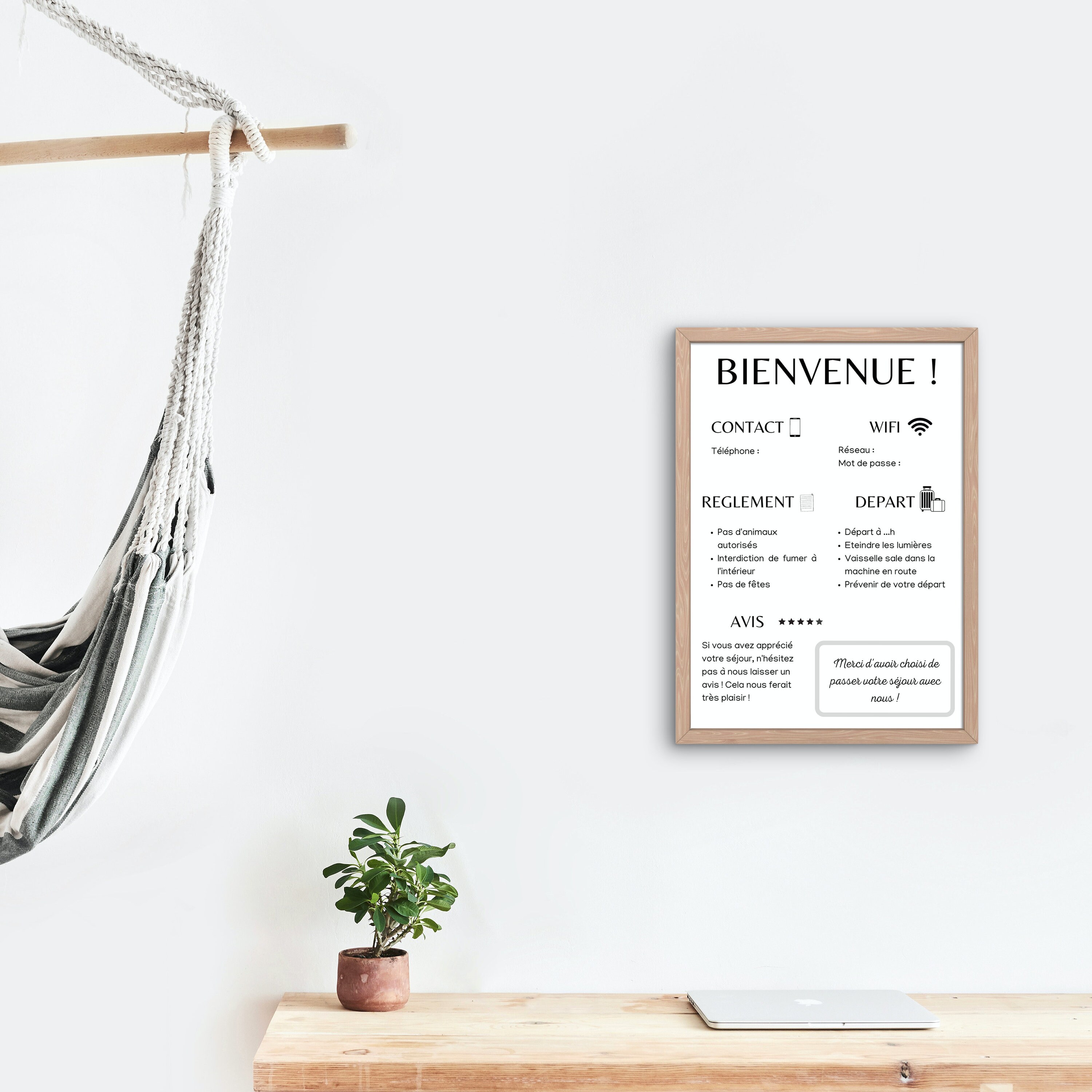 Livret d'accueil de Bienvenue pour AirBNB location  Etsy France