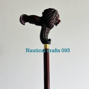 Hand Carved Canes Lion Handle Wooden Walking Stick Lion Animal  For Men Women Best Gift Unique