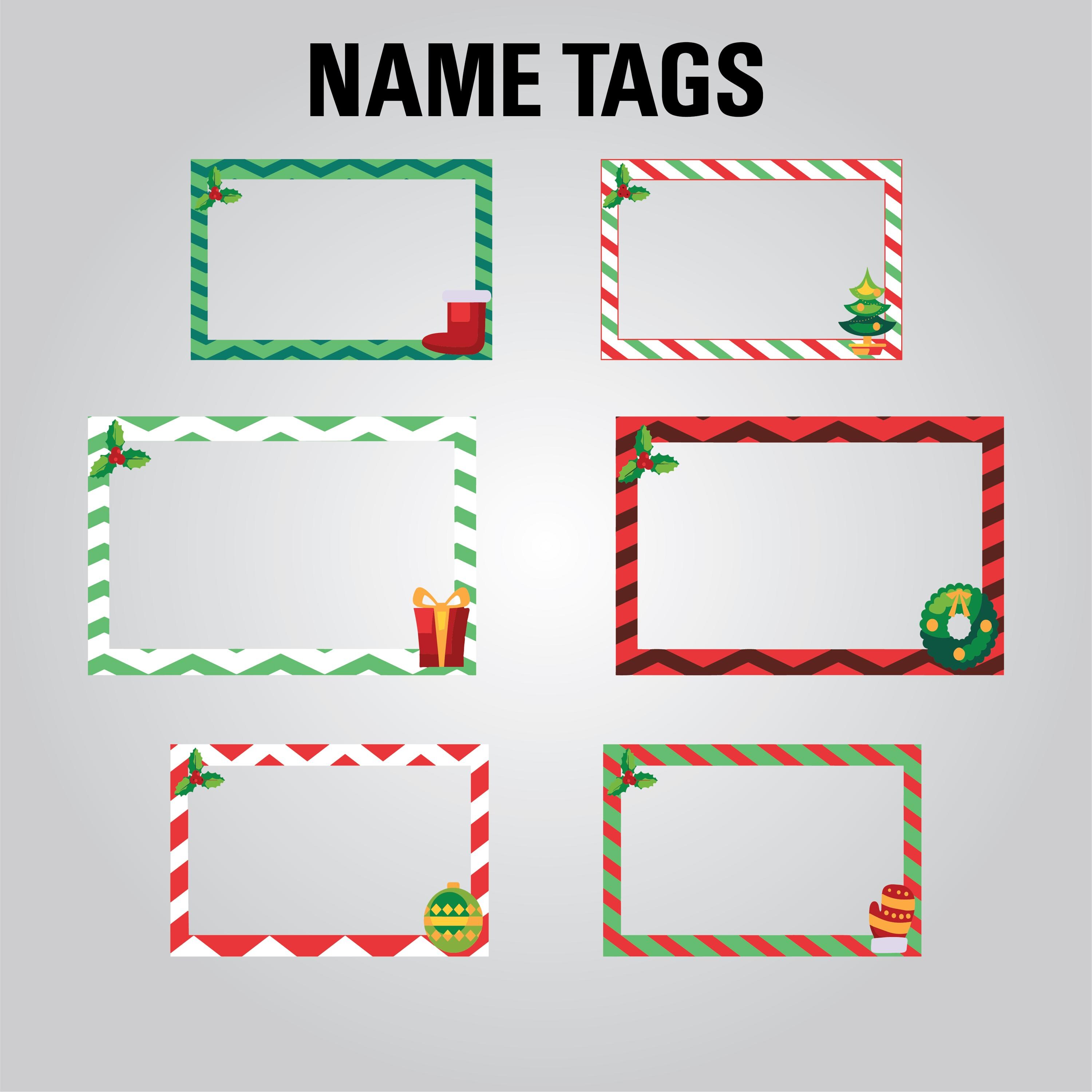 Personalized Christmas Name Tags