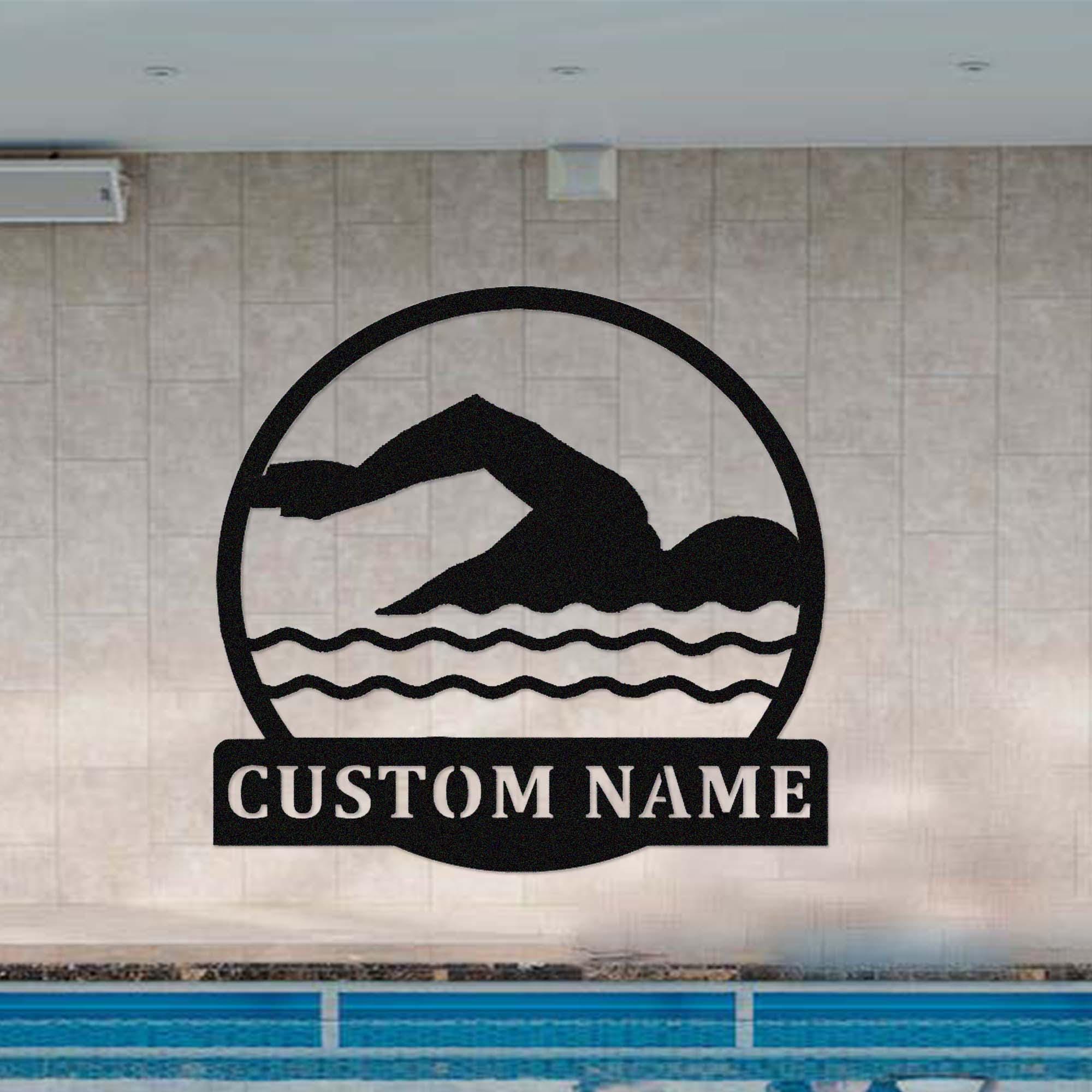 Metall-Blechschild „Welcome To Our Pool“ – 20,3x30,5 Cm, Witterungsbeständig, Lustige Pool-Dekoration
