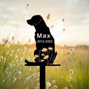 Custom Labrador Retriever Dog Metal Memorial Stake,Personalized Labrador Retriever Grave Marker,Yard Stake,Dog Garden Decor,Dog Mom Gift