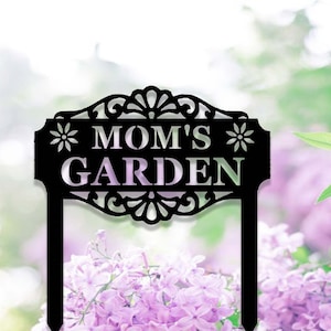 Custom Floral Garden Stake,Metal Garden Address Sign Stake,Personalized Gardener Name Stake,Garden Decor,Flowers Yard Stake,Florists Gift