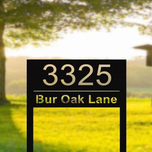 Custom Metal Yard Address Sign with Stakes,Personalized Address Stake,Lawn Address Sign,House Numbers Sign,Address Garden Sign,Yard Decor