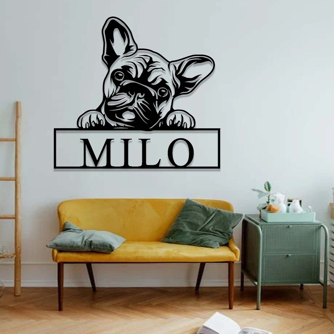 Custom French Bulldog Signfrench Bulldog Metal Wall Art Etsy
