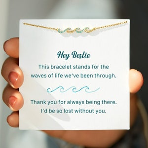 I'd Be So Lost Without You Triple Wave Friendship Matching Bracelet, Friendship Bracelet, Birthday Gift, Best Friend Gift, Gift for Her image 4
