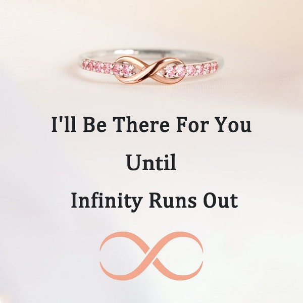 INFINITY RING, Gift For Family, Friends And Yourself Anniversary Birthday Gift Fashion jewelry Ring, Daughter, Best Friend Gift,Gift for Her