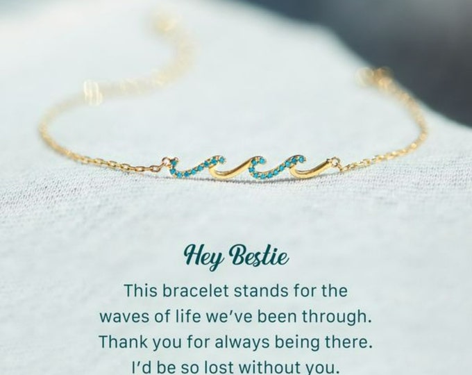 I'd Be So Lost Without You Triple Wave Friendship Matching Bracelet, Friendship Bracelet, Birthday Gift, Best Friend Gift, Gift for Her