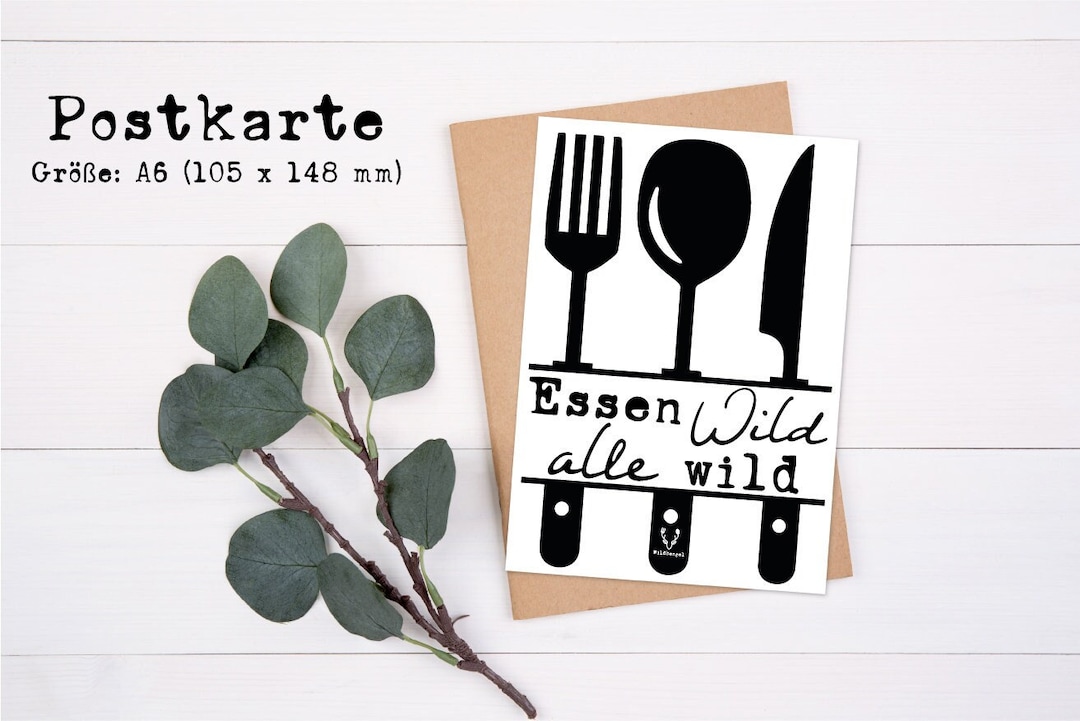 Lustige Postkarte mit Spruch Karte Essen Küche Kühlschrank Etsy.de