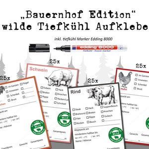 Farm Edition wild stickers | Labels | Farmer | Farmer | canning stockpiling beef pork kitchen | Meat | Barbecue cow