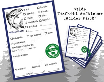 wild frozen stickers wild fish | Fishing | Labels | Angler | Freshwater | Kitchen | Pike | Trout | Eel | Perch | Catfish | Zander