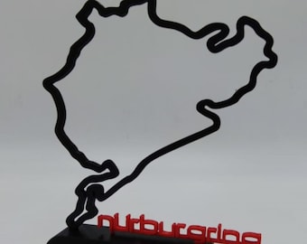 3D Druck Nürnburgring / Nordschleife Schreibtisch Skulptur