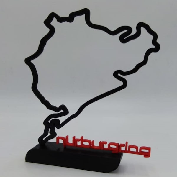 3D Druck Nürnburgring / Nordschleife Schreibtisch Skulptur